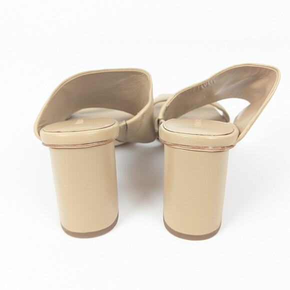VINCE Nude Nessia Block Heel Leather Sandals Size 6 - Picture 6 of 9